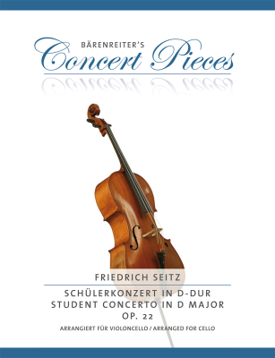 Baerenreiter Verlag - Student Concerto in D major op. 22 - Seitz/Sassmannshaus - Cello/Piano - Sheet Music