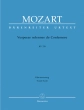 Baerenreiter Verlag - Vesperae solennes de Confessore K. 339 - Mozart \/Fellerer \/Schroeder - Vocal Score - Book