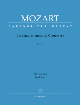Baerenreiter Verlag - Vesperae solennes de Confessore, K.339 Mozart, Fellerer, Schroeder Partition vocale Livre