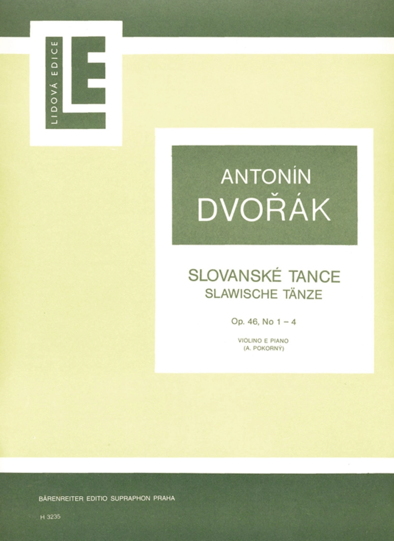 Slawische Tanze no. 1-4 op. 46 - Dvorak/Pokorny - Violin/Piano - Book