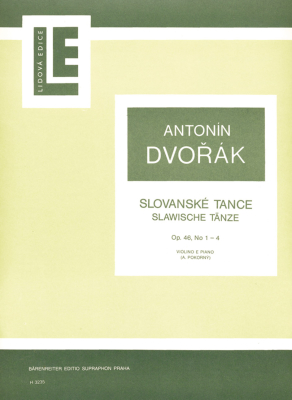 Baerenreiter Verlag - Slawische Tanze no. 1-4 op. 46 - Dvorak/Pokorny - Violin/Piano - Book