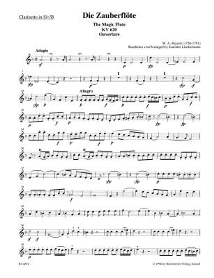 The Magic Flute Overture - Mozart/Linckelmann - Woodwind Quintet - Parts