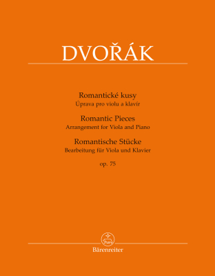 Baerenreiter Verlag - Romantic Pieces op. 75 - Dvorak/Kalinowska - Viola/Piano - Book