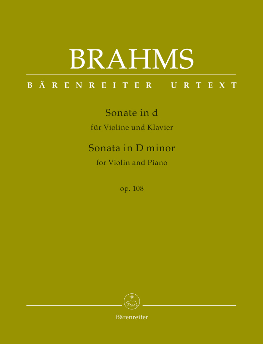 Sonata in D minor op. 108 - Brahms/Brown/Da Costa - Violin/Piano - Book