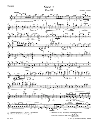 Sonata in D minor op. 108 - Brahms/Brown/Da Costa - Violin/Piano - Book