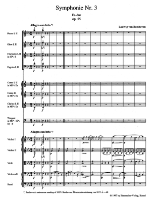 Symphony no. 3 in E-flat major op. 55 \'\'Eroica\'\' - Beethoven/Del Mar - Study Score - Book