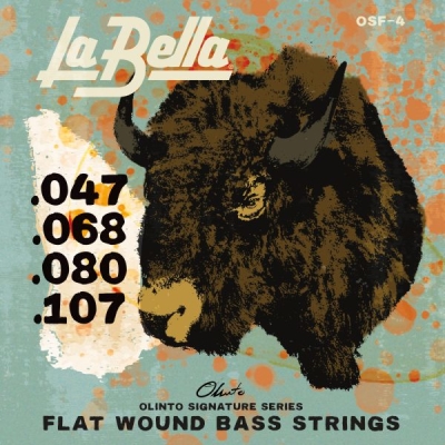 La Bella - Olinto Signature Flats, 4-String Set, 47-107