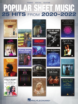 Hal Leonard - Popular Sheet Music: 25 Hits from 2020-2022 - Piano/Vocal/Guitar - Book