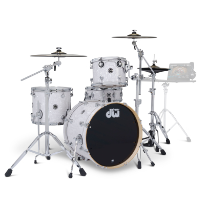 Drum Workshop - DWe 4-Piece Drumset with Cymbals and Hardware - White Marine Pearl