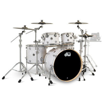 Drum Workshop - DWe 5-Piece Drumset with Cymbals and Hardware - White Marine Pearl