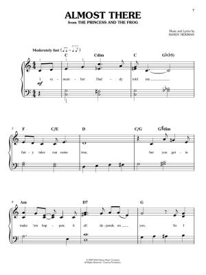 Disney Songs in Easy Keys - Easy Piano - Book