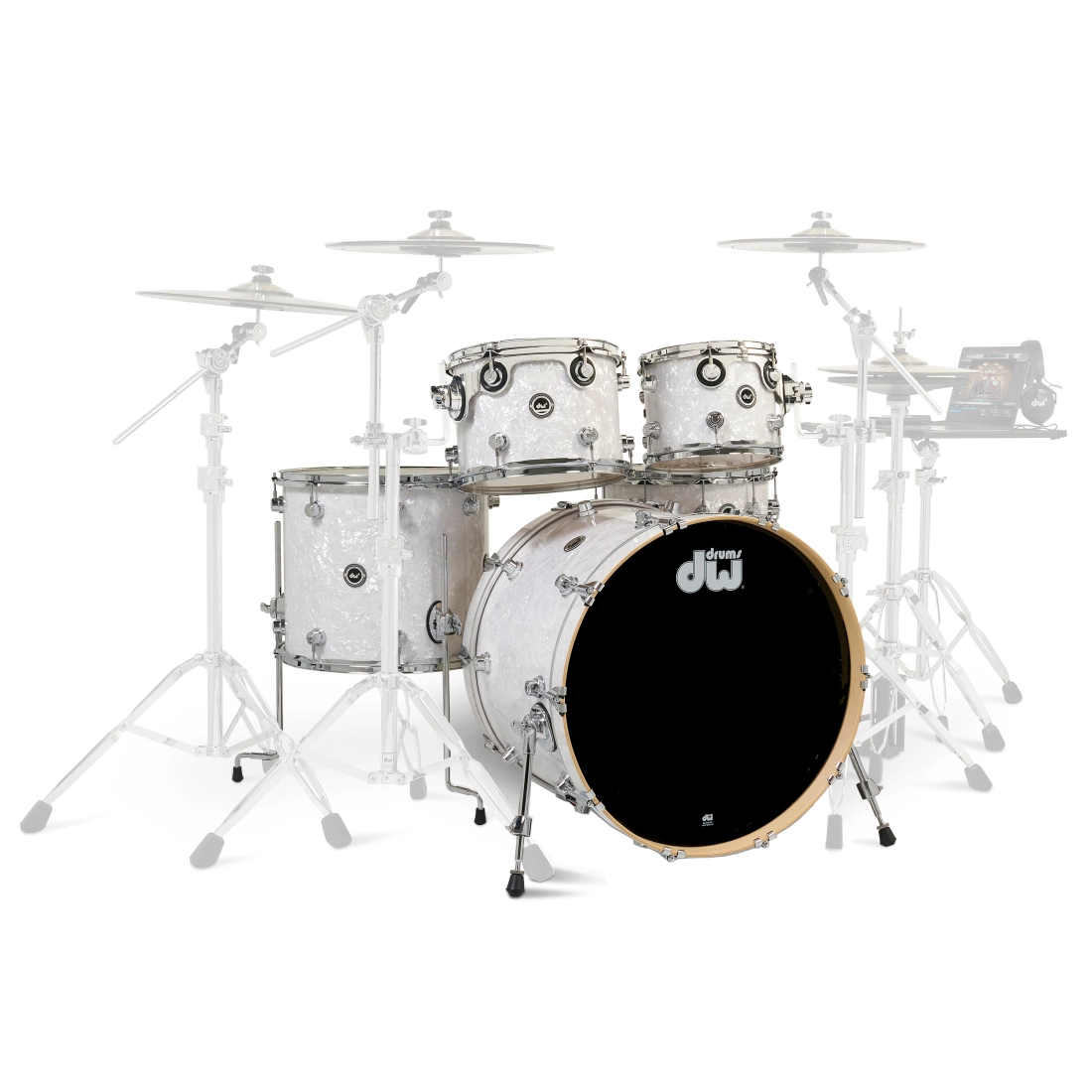 DWe 5-Piece Shell Pack (22,10,12,16,SD) - White Marine Pearl