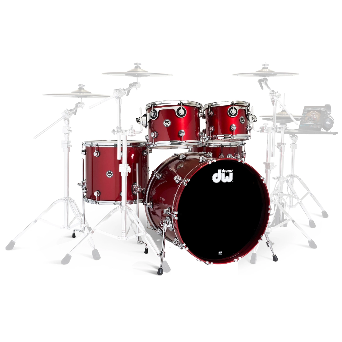 DWe 5-Piece Shell Pack (22,10,12,16,SD) - Black Cherry Metallic