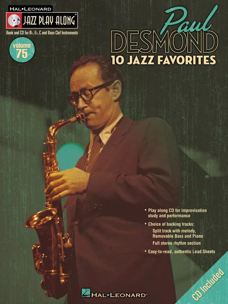 Paul Desmond: Jazz Play-Along Volume 75 - Book/CD