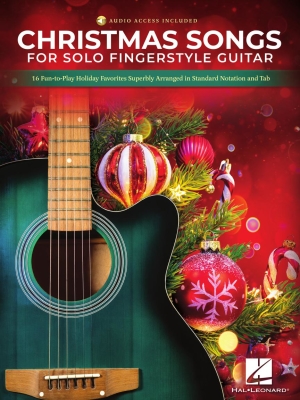 Hal Leonard - Christmas Songs for Solo Fingerstyle Guitar Guitare (tablatures) Livre avec fichiers audio en ligne