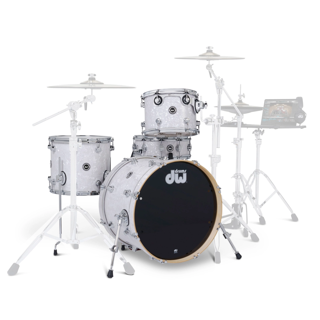 DWe 4-Piece Shell Pack (20,12,14,SD) - White Marine Pearl