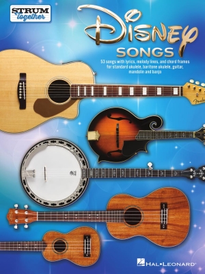 Hal Leonard - Disney Songs: Strum Together Phillips Ukull, ukull baryton, guitare, banjo et mandoline Livre