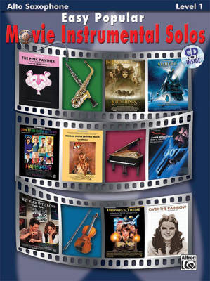 Alfred Publishing - Easy Popular Movie InstruEasy Popular Movie Instrumental Solos - Galliford - Saxophone alto - Livre/CD