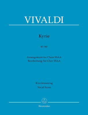 Baerenreiter Verlag - Kyrie RV587 Vivaldi, Bruno Partition vocale SSAA Livre