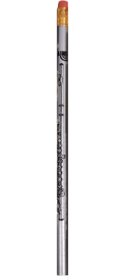 AIM Gifts - Flute Pencil - Silver