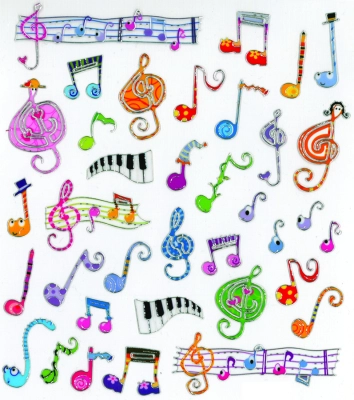 Whimsical Music Sticker Sheet