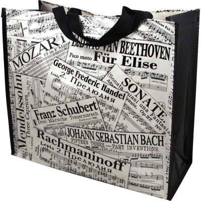 AIM Gifts - Reusable Tote Bag - Sheet Music Collage