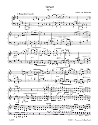 Sonata in F major op. 54 - Beethoven/Del Mar - Piano - Book