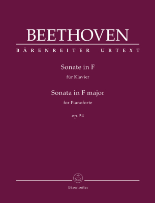 Baerenreiter Verlag - Sonata in F major op. 54 - Beethoven/Del Mar - Piano - Book