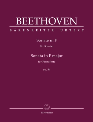 Baerenreiter Verlag - Sonata in F major op. 54 - Beethoven/Del Mar - Piano - Book