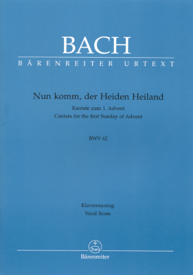 Baerenreiter Verlag - Nun komm, der Heiden Heiland BWV 62 (Cantata for the 1st Sunday of Advent) - Bach/Raphael - Vocal Score - Book