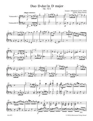 Two Duets for Two Violoncellos Op. 52/2, 3 - Offenbach - Performance Score - Violoncello