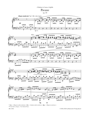 Pavane for Piano op. 50 - Faure/Bartoli - Piano - Sheet Music