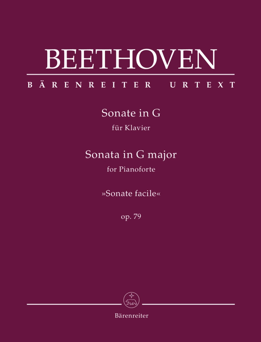 Sonata in G major op. 79 \'\'Sonate facile\'\' - Beethoven/Del Mar - Piano - Sheet Music