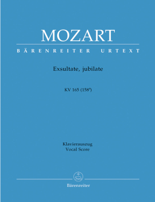 Baerenreiter Verlag - Exsultate, Jubilate K. 165 (158a), Motet - Mozart /Federhofer /Munster - Vocal Score - Book