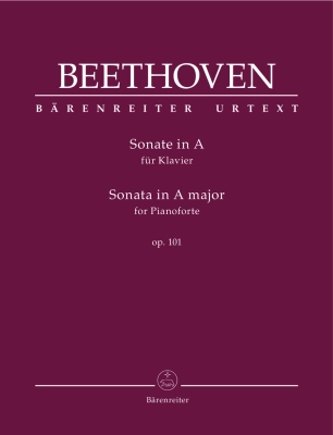 Baerenreiter Verlag - Sonata in A major op. 101 - Beethoven/Del Mar - Piano - Book