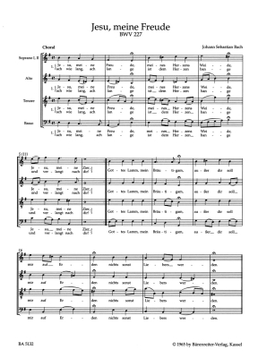 Jesu, meine Freude BWV 227 - Bach/Ameln - Choral Score - Book