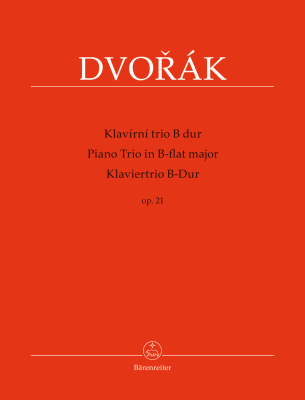 Baerenreiter Verlag - Piano Trio in B-flat major op.21 Dvork, Cubr Violon, violoncelle et piano Partition matresse et partitions individuelles