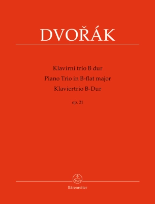 Baerenreiter Verlag - Piano Trio in B-flat major op. 21 - Dvorak/Cubr - Violin/Cello/Piano - Score/Parts