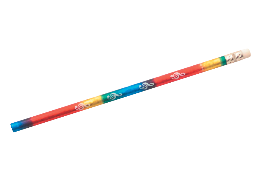 Treble Clef Pencil - Rainbow Prism