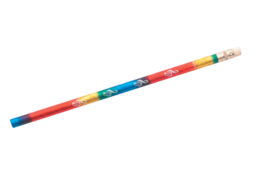 AIM Gifts - Treble Clef Pencil - Rainbow Prism