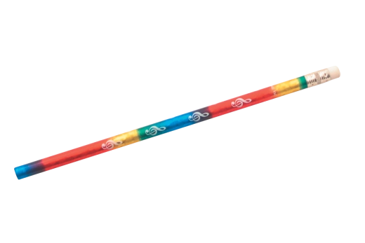 AIM Gifts - Treble Clef Pencil - Rainbow Prism