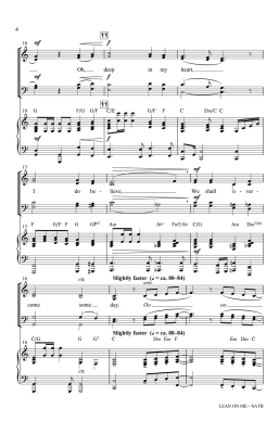 Lean on Me (with We Shall Overcome) - Withers/Hayes - SATB