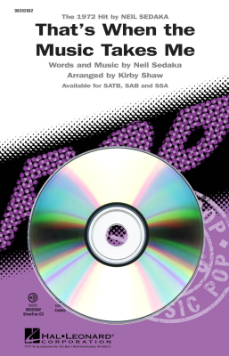 Hal Leonard - Thats When the Music Takes Me - Sedaka/Shaw - ShowTrax CD