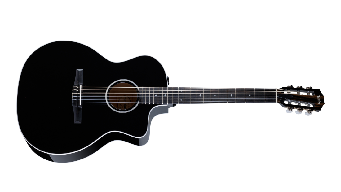 Taylor Guitars 214ce-N Black Deluxe Nylon String Guitar
