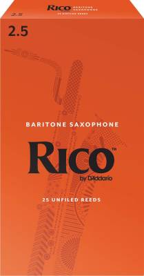 RICO by DAddario - Anches de saxophone baryton - Force 2 - Bote de 25