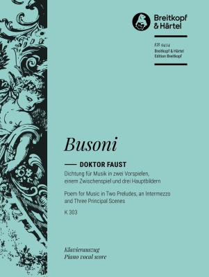Doktor Faust K 303 - Busoni - Vocal Score - Book