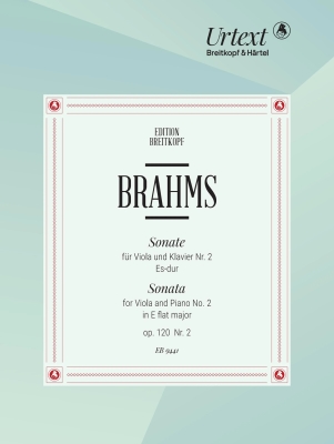 Breitkopf & Hartel - Sonate numro2 en mi bmol majeur, opus120/2 Brahms, Gal Alto et piano Livre