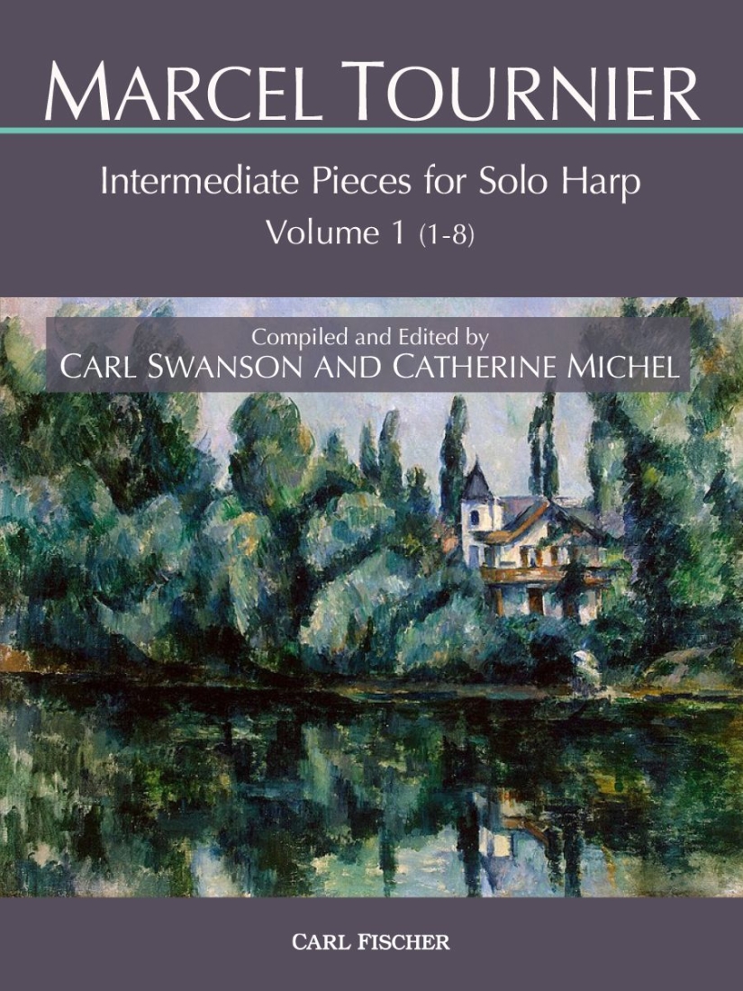 Marcel Tournier: Intermediate Pieces for Solo Harp, Volume I (1-8) - Tournier /Swanson /Michel - Harp - Book