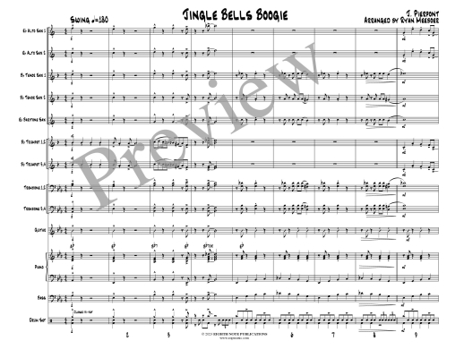 Jingle Bells Boogie - Pierpont/Meeboer - Jazz Ensemble - Gr. Easy-Medium