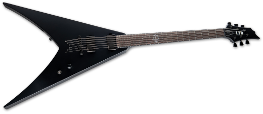 LTD Nergal HEX-6 Signature Electric Guitar with Case - Black Satin